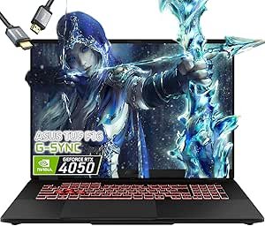 ASUS -TUF F16 Gaming-Laptop RTX 4050 - Intel Core 5 210H Beat AMD Ryzen 7 7435HS -40.6 cm FHD+ Display 144Hz- 32GB RAM -1TB PCIe SSD -RGB Backlit Keyboard -G-SYNC -Portatil Gamer P