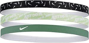 FAIXA DE CABELO HEADBANDS 3PK PRINTED BLACK/VAPOR/GREEN/WHITE OSFM