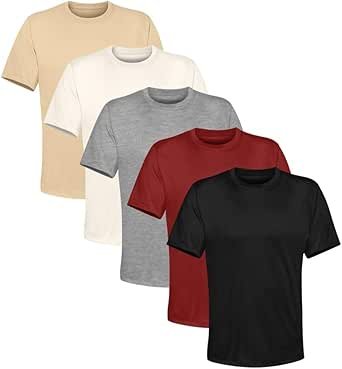 Kit 5 Camiseta Masculina Premium Lisa Algodão Qualidade