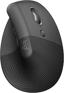 Mouse Sem Fio Logitech Lift Vertical com Design Ergonômico para Redução de Tensão Muscular, Cliques Silenciosos, Conexão Bluetooth ou USB Logi Bolt, Compatível com Windows/macOS/iP