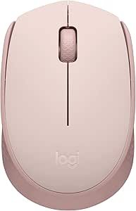 Mouse sem fio Logitech M170 com Design Ambidestro Compacto, Conexão USB e Pilha Inclusa - Rosa