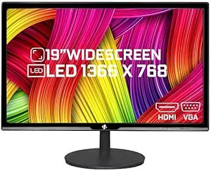 Monitor LED 19" Tronos Widescreen, VGA/HDMI Preto - TRS-HK19WV