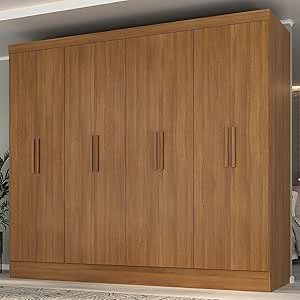 Guarda-roupa Casal 8 Portas 4 Gavetas Jatobá Yescasa Cinamomo