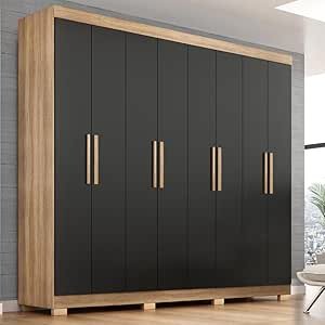 Guarda Roupa Casal Lisboa 8 Portas 4 Gavs Com Pés Teka/onix
