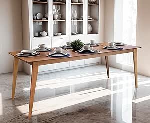 Mesa De Jantar Retangular 8 Lugares 220 X 90 cm - Mesa Grande