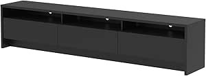 Rack Aspen 184cm 3 Portas para TV até 75 Polegadas (Preto)