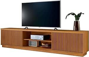 Rack Para Tv 70 Ripado 2pt Siena 2 Portas de Correr