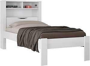 Cama de Solteiro com Baú Invicta Branco