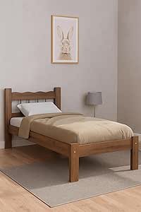 Cama Solteiro Madeira Maciça para Colchão 78/88 x 188cm Madri Multimóveis Cr4141 Imbuia