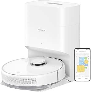 DREAME D10 Plus Gen 2 Robô Aspirador e Mopa com Base de Autolimpeza para 90 Dias de Limpeza, Sucção de 6000 Pa e Navegação LiDAR, Desvio de Obstáculos, Conexão Wi-Fi, 127v